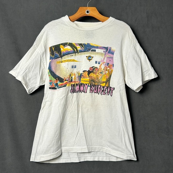 Tee-Jays Other - Vtg 1991 Jimmy Buffett Outposts Tour Shirt Mens XL Single Stitch Giant USA Tee